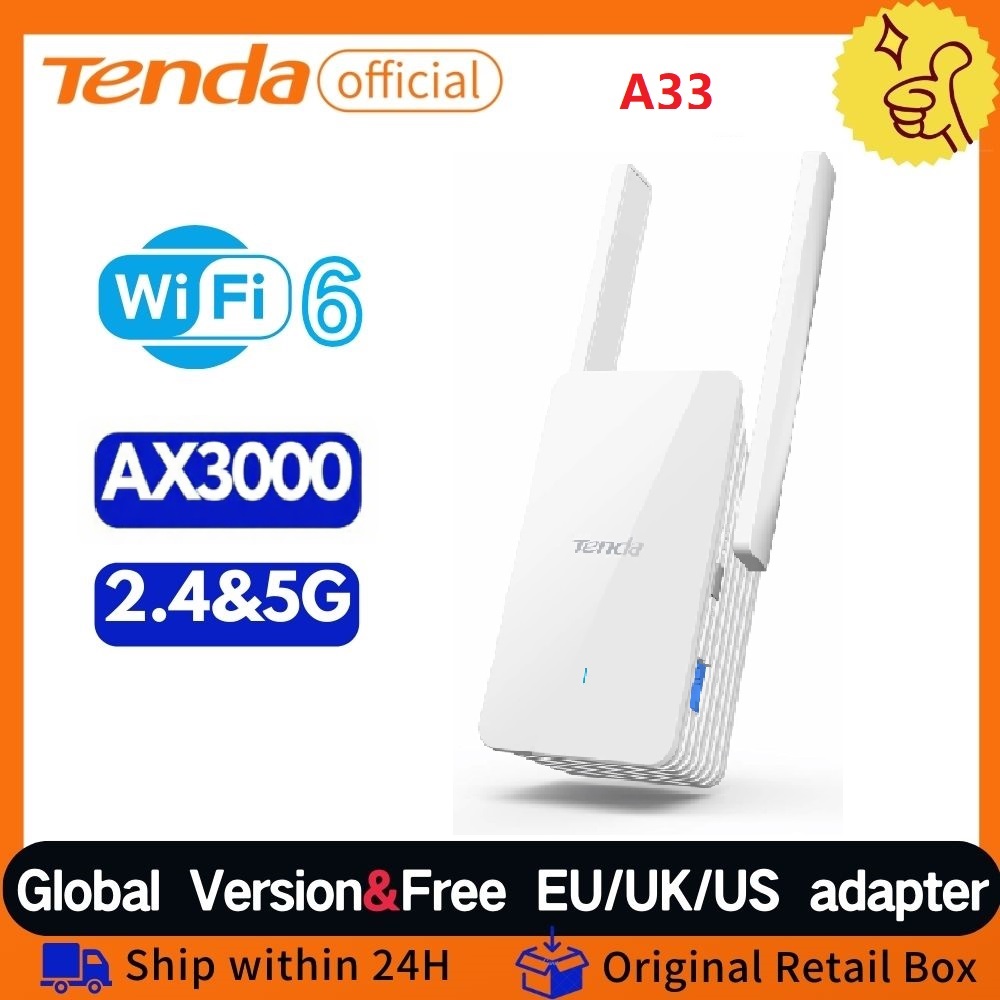 Wifi 6 Mesh System 3 Pack - Tenda A33 Wi-Fi 6 Extender AX3000