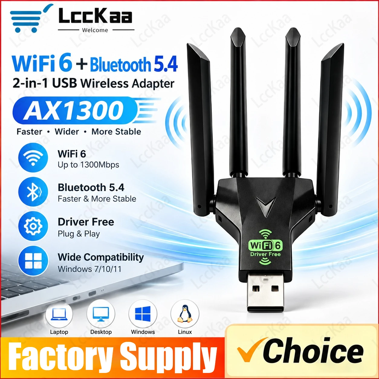 Wifi 6 Usb Adapter Ax1800 - AX1300 WiFi 6 Bluetooth 5.4 USB