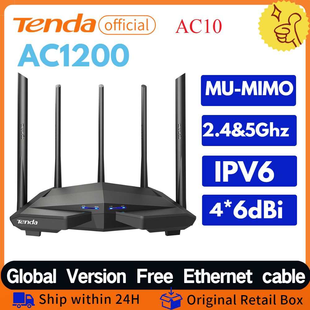 Wifi 6E Router Tri Band 6Ghz - Tenda Official AC10 Router Gigabit Version