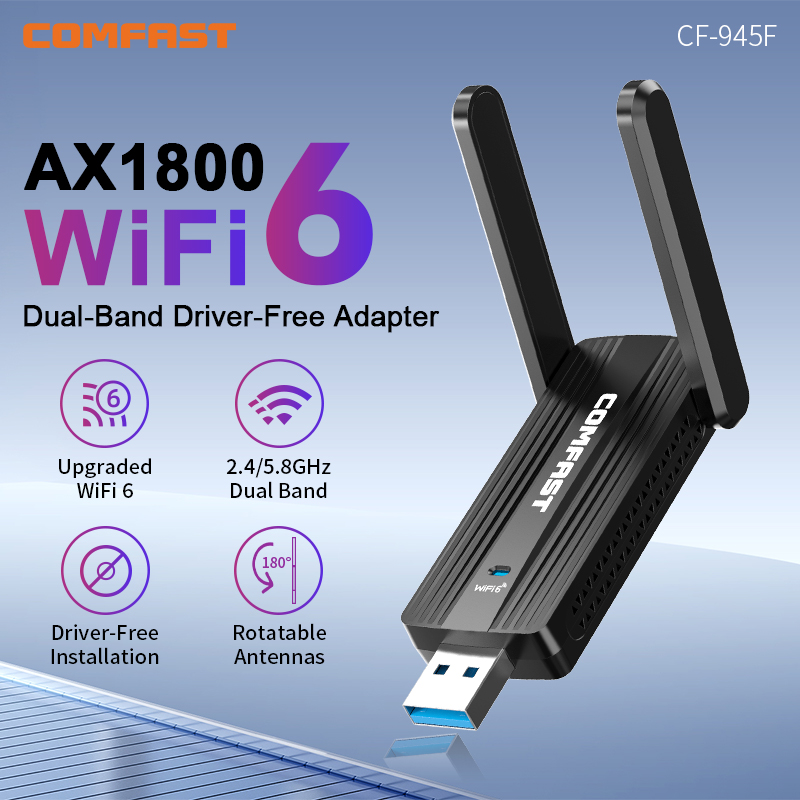 Wifi 6 Usb Adapter Ax1800 - COMFAST AX1800 WiFi 6 USB Adaptörü,
