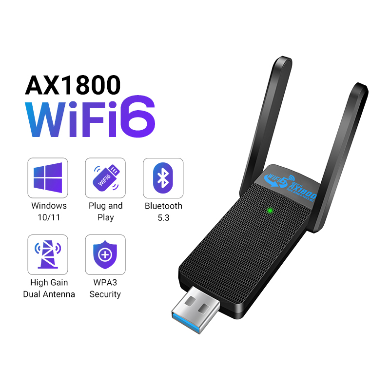 Wifi 6 Usb Adapter Ax1800 - WALRAM 1800 Mbps WiFi 6 USB