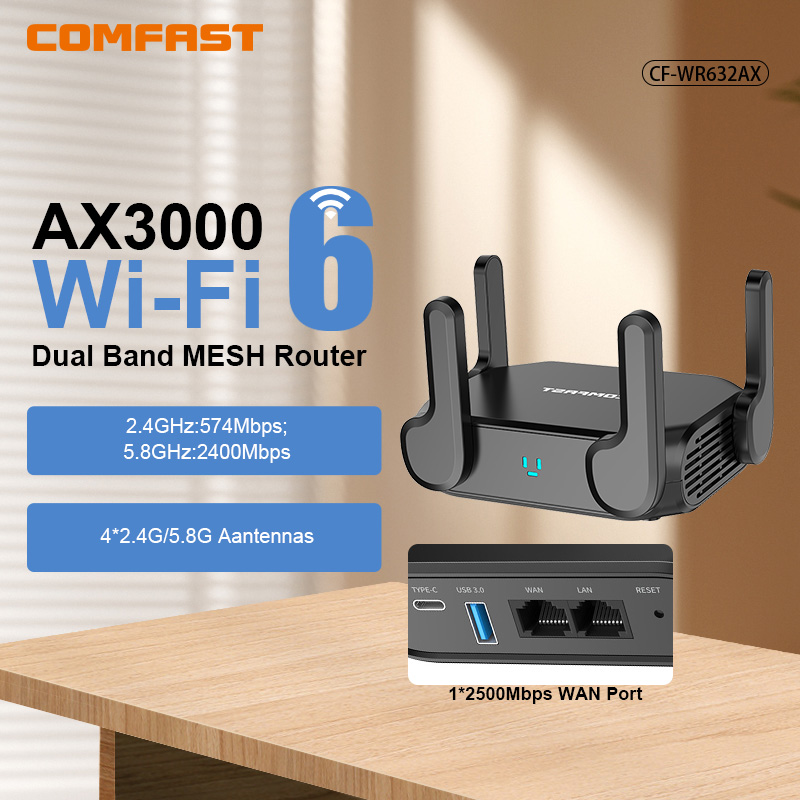 Wifi 6 Router Ax3000 - COMFAST AX3000 MESH WiFi6 Gigabit Kablosuz
