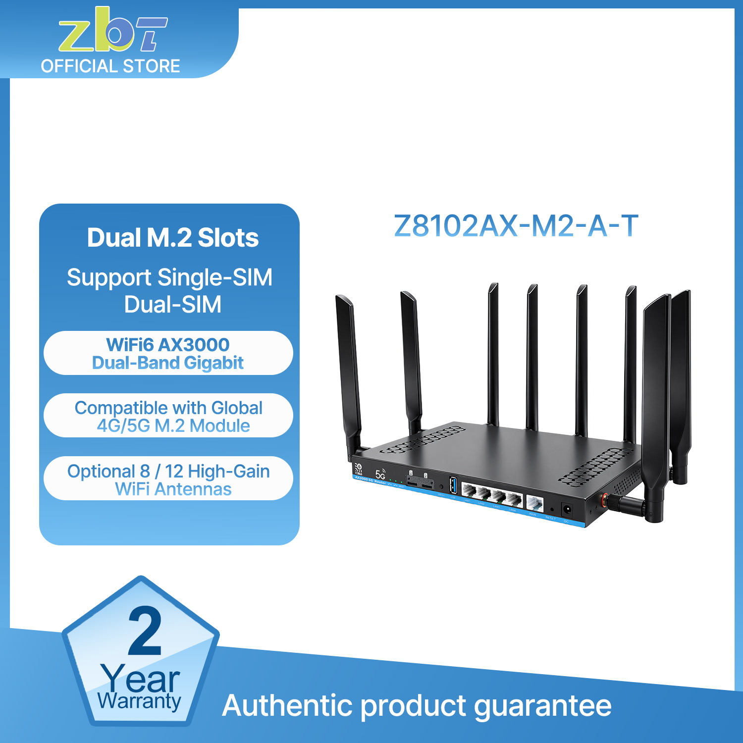 Wifi 6 Router Openwrt - ZBT 5G Çift SIM Wi-Fi 6