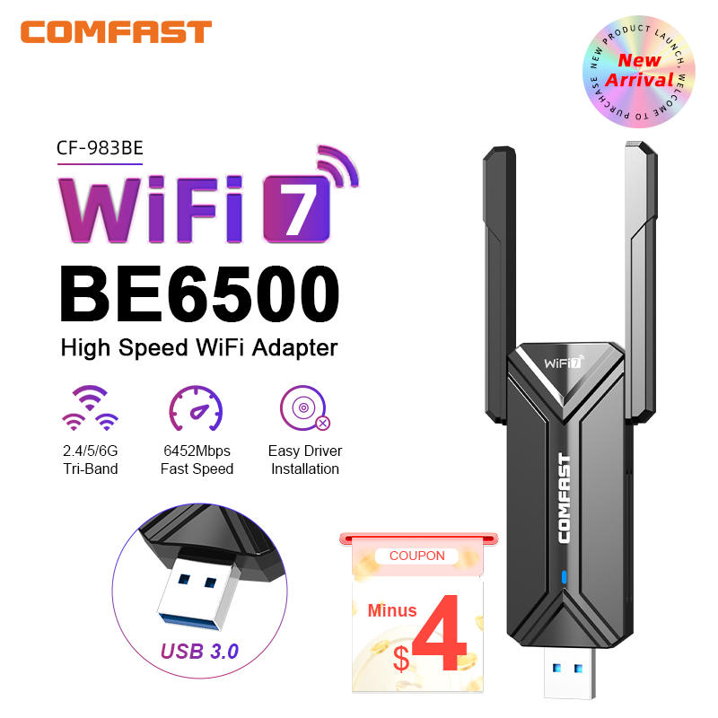 Wifi 7 Router Be6500 - COMFAST WiFi 7 USB Adaptörü BE6500