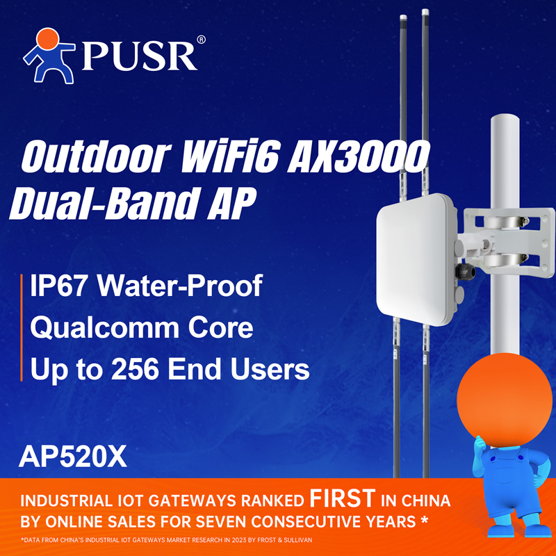 Wifi 6 Outdoor Ap Waterproof - PUSR WiFi6 AX3000 Çift Bantlı Dış