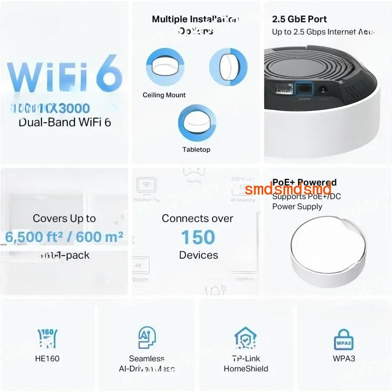 Tavana/Duvara Monte Edilebilir - Wifi 6 Access Point Ceiling Poe incelemesi ve fiyatı