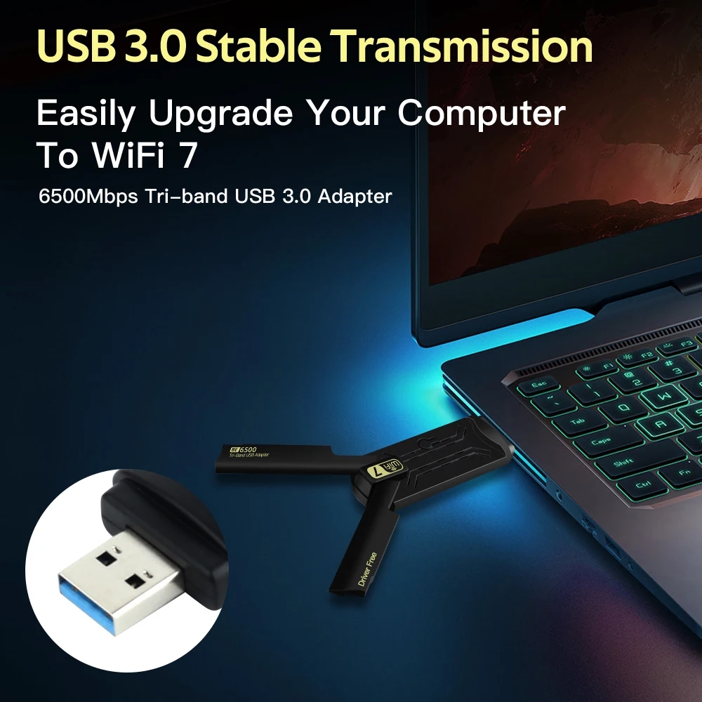 BE6500 WiFi 7 USB WiFi Adaptör - Wifi 7 Router Be6500 incelemesi ve fiyatı
