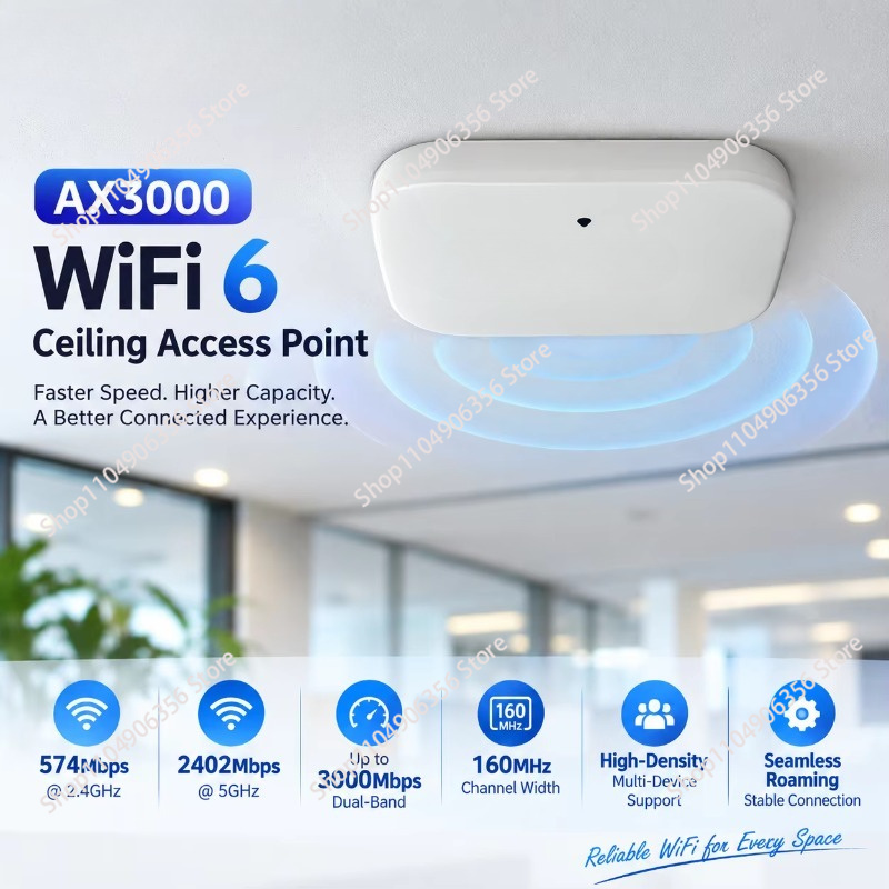 AX3000 WiFi 6, çift bantlı, 30 - Wifi 6 Access Point Ceiling Poe incelemesi ve fiyatı