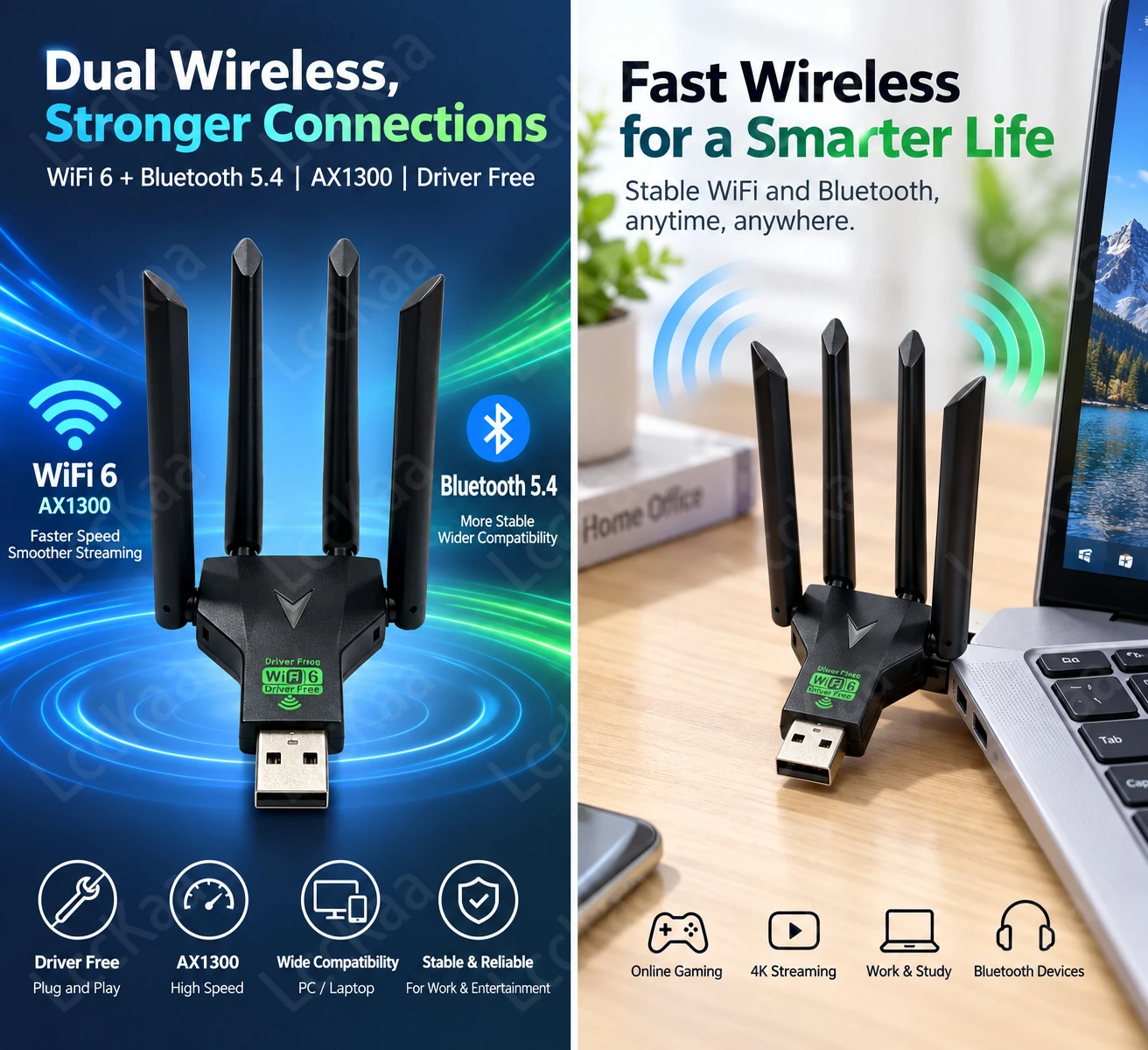 AX1300 WiFi 6 Bluetooth 5.4 US - Wifi 6 Usb Adapter Ax1800 incelemesi ve fiyatı