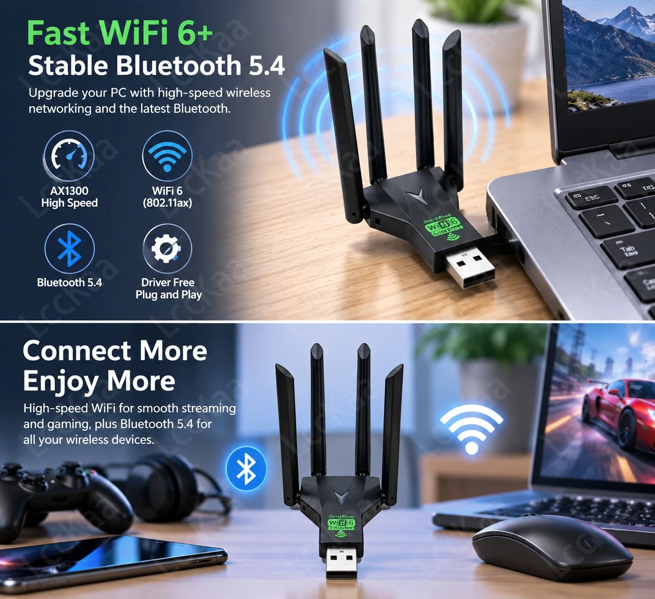 AX1300 WiFi 6 Bluetooth 5.4 US - Wifi 6 Usb Adapter Ax1800 incelemesi ve fiyatı