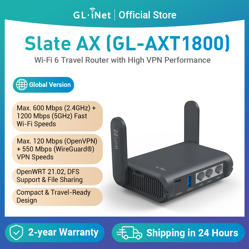 GL.iNet GL-AXT1800 (Slate AX)  - Wifi 6E Router Tri Band 6Ghz incelemesi ve fiyatı