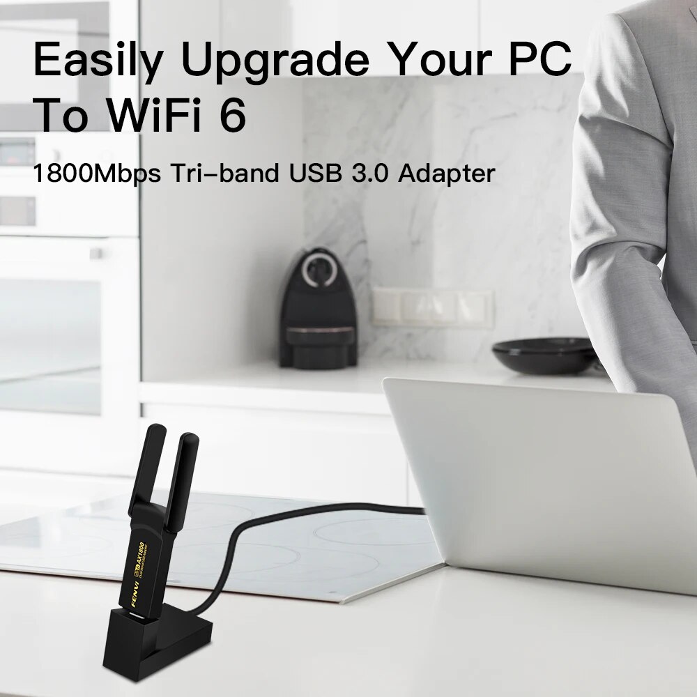 FENVI WiFi6 USB3.0 Kablosuz Ad - Wifi 6 Usb Adapter Ax1800 incelemesi ve fiyatı