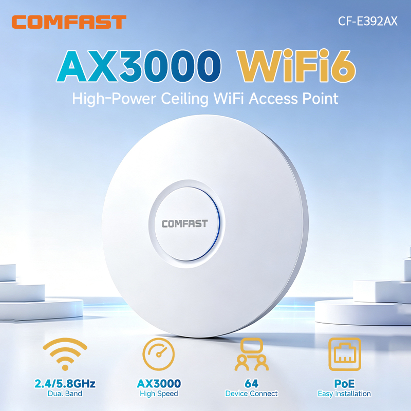COMFAST CF-E392AX WiFi6 Tavan  - Wifi 6 Access Point Ceiling Poe incelemesi ve fiyatı