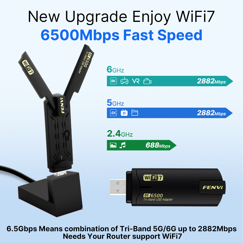 WiFi 7 BE6500 USB WiFi Adaptör - Wifi 7 Router Be6500 incelemesi ve fiyatı