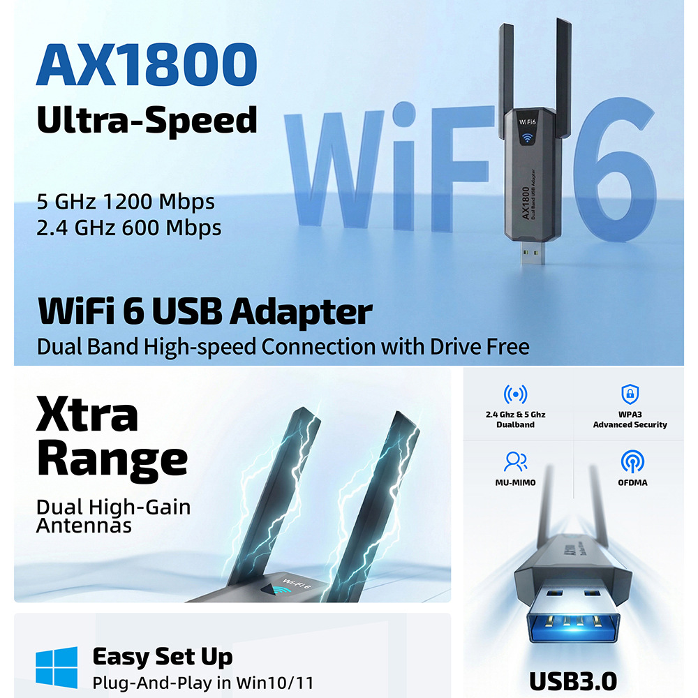KEBIDUMEI AX1800 WiFi 6 USB Ad - Wifi 6 Usb Adapter Ax1800 incelemesi ve fiyatı
