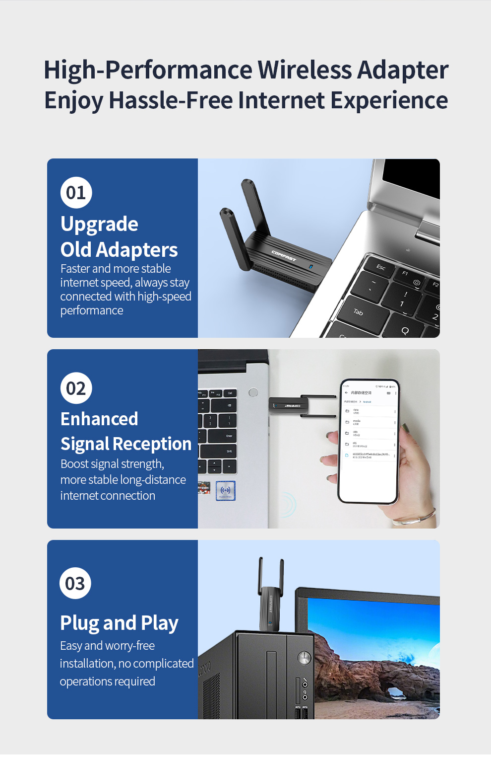 COMFAST AX1800 WiFi 6 USB Adap - Wifi 6 Usb Adapter Ax1800 incelemesi ve fiyatı