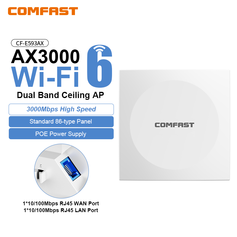COMFAST WiFi6 Tavan Tipi Erişi - Wifi 6 Access Point Ceiling Poe incelemesi ve fiyatı