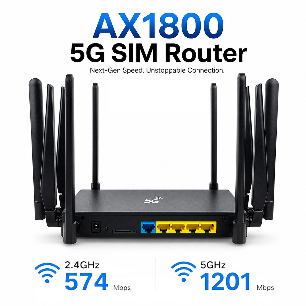 OPTFOCUS 5G CPE SIM Router AX1 - Wifi 6E Router Tri Band 6Ghz incelemesi ve fiyatı