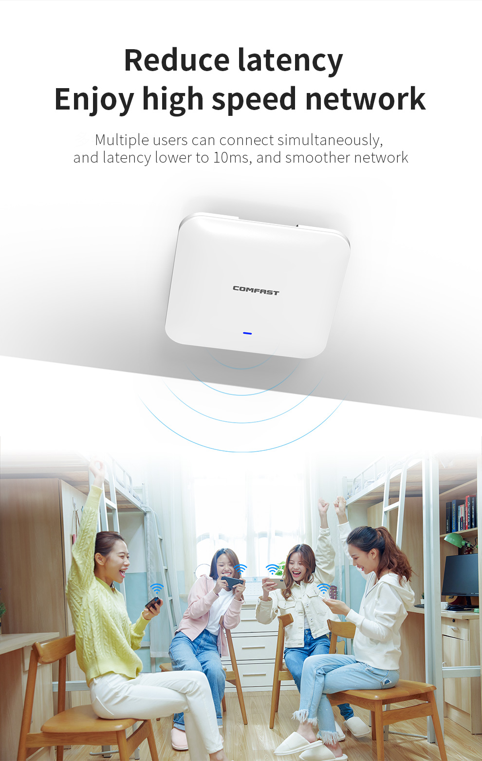 COMFAST WiFi6 Yüksek Güçlü Tav - Wifi 6 Access Point Ceiling Poe incelemesi ve fiyatı