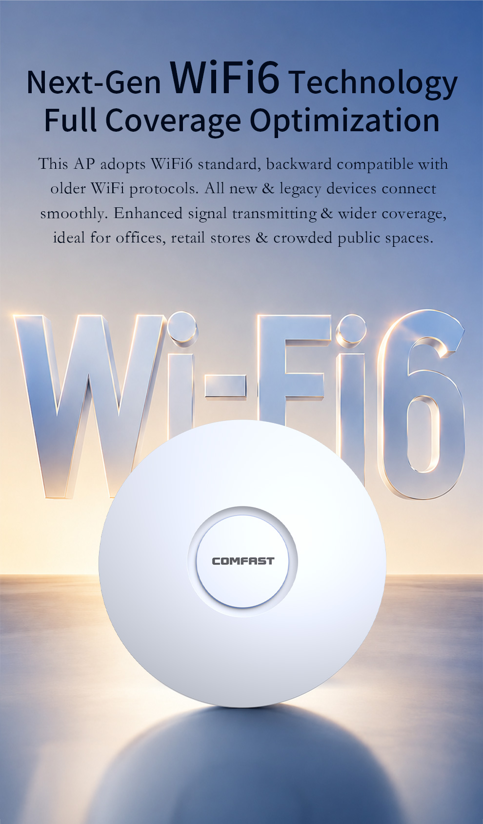 COMFAST CF-E392AX WiFi6 Tavan  - Wifi 6 Access Point Ceiling Poe incelemesi ve fiyatı