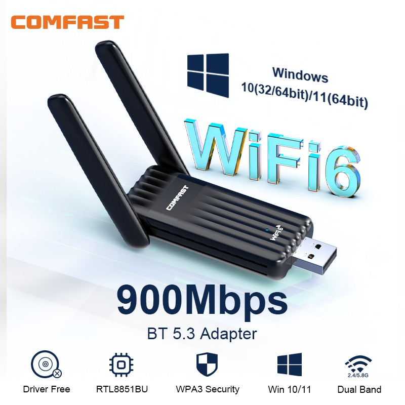 COMFAST WiFi 6 USB Adaptörü 90 - Wifi 6 Usb Adapter Ax1800 incelemesi ve fiyatı