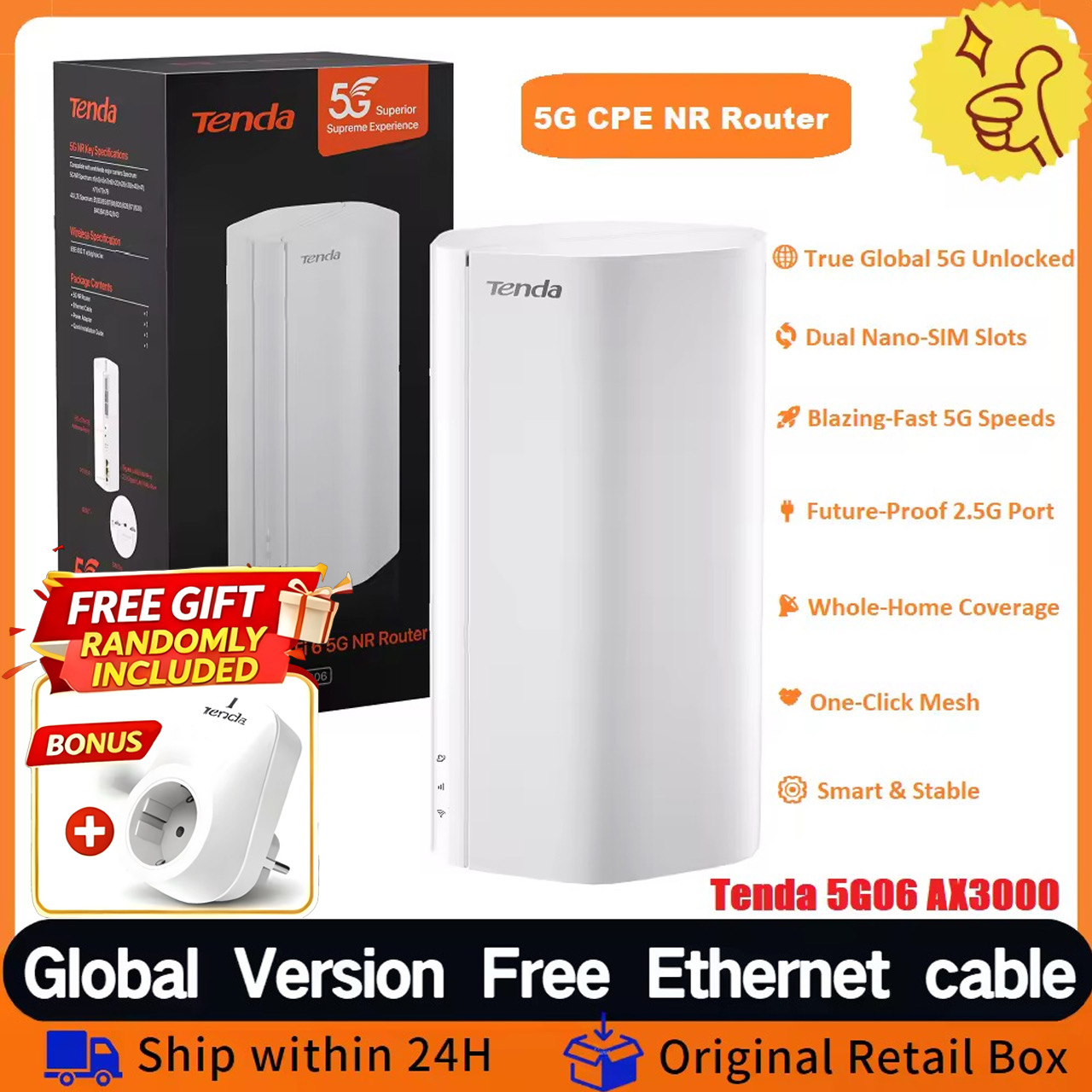 Tenda 5G CPE SIM Router AX3000 - Wifi 6 Mesh System 3 Pack incelemesi ve fiyatı