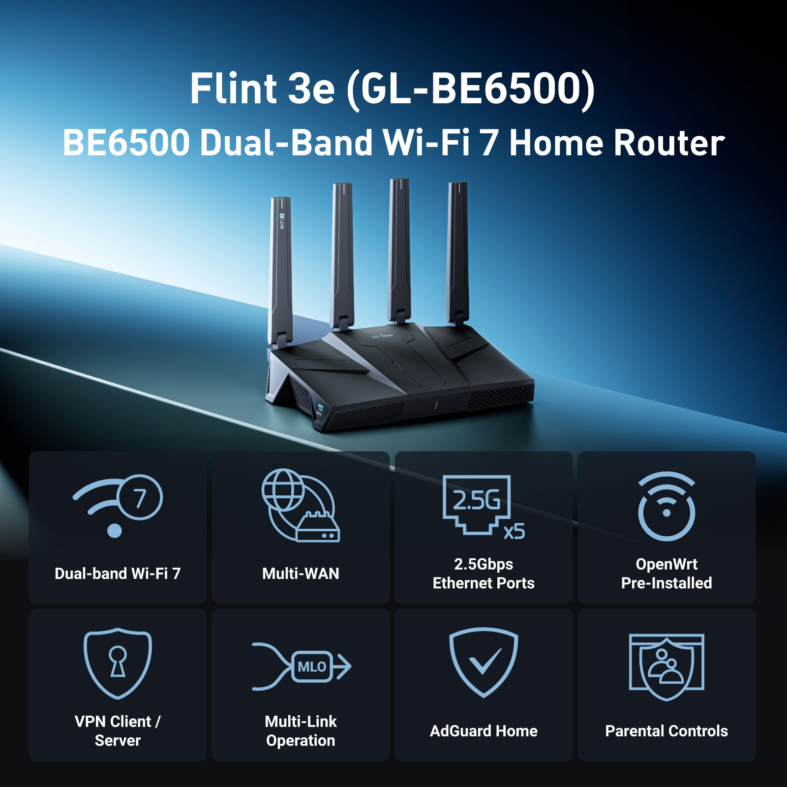 GL.iNet GL-BE6500 (Flint 3e) Ç - Wifi 7 Router Be6500 incelemesi ve fiyatı