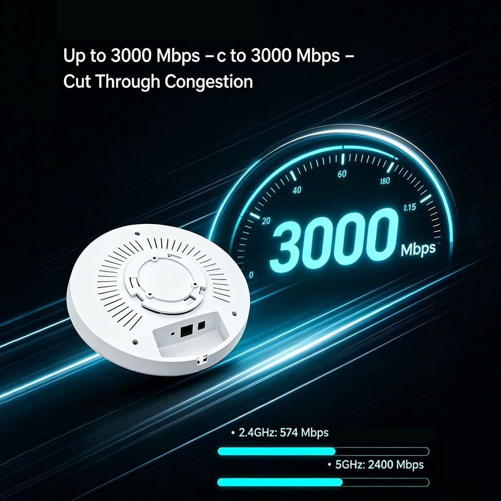 WiFi6 Tavan Tipi AP 3000Mbps G - Wifi 6 Access Point Ceiling Poe incelemesi ve fiyatı