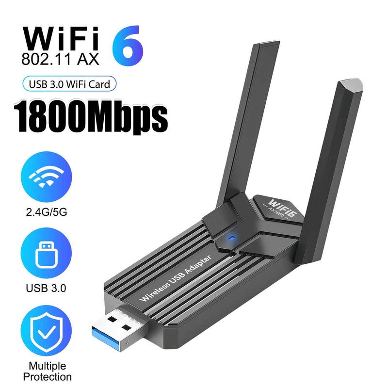 S, PC bilgisayarlar için çift  - Wifi 6 Usb Adapter Ax1800 incelemesi ve fiyatı